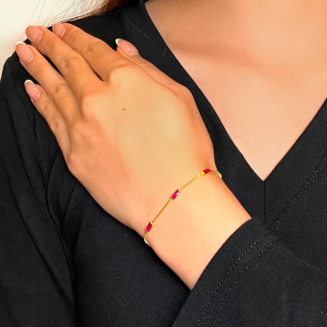 Bracelet Cornaline Rectangulaire Argent 925 – Bijou Énergie Passion - Biloria