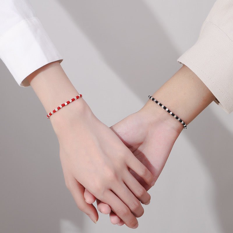 Bracelet Couple Cœur à Cœur Argent 925 – Symbole d'Amour - Biloria