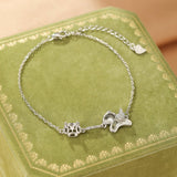 Bracelet Cristal de Roche Porte-Bonheur Ailé Argent S925 - Biloria