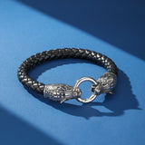 Bracelet Cuir Homme Symboles Vikings Protection - Biloria