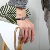 Bracelet Cuir Homme Symboles Vikings Protection - Biloria