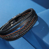 Bracelet Cuir Pierre de Lave Homme – Ancrage et Force - Biloria