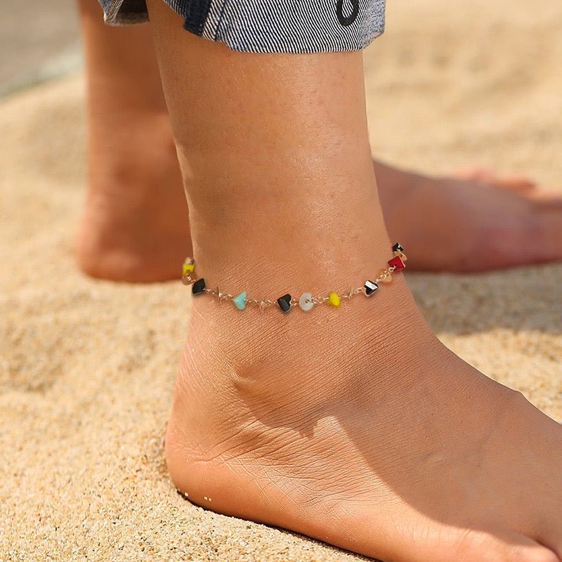 Bracelet de Cheville Agate – Un Cadeau Coloré pour la Joie - Biloria