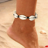 Bracelet de Cheville Coquillage pour Femme – Corde en Cire - Biloria