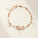 Bracelet de Cheville Infini Perle – Symbole de Renouveau - Biloria