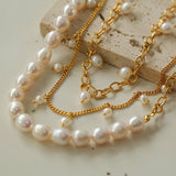 Bracelet de cheville perle plaqué or pour femme - Biloria