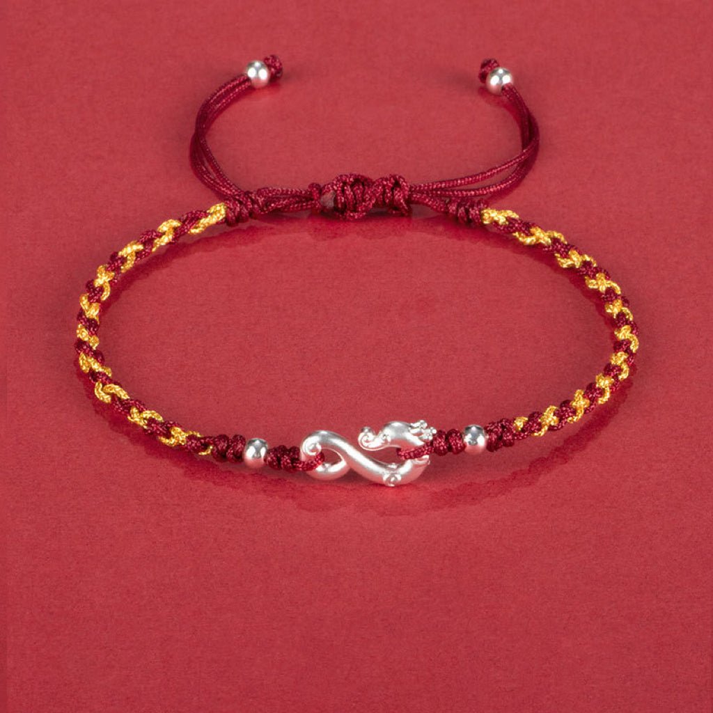 Bracelet Duo Dragon Argent 999 – Passion et Protection - Biloria