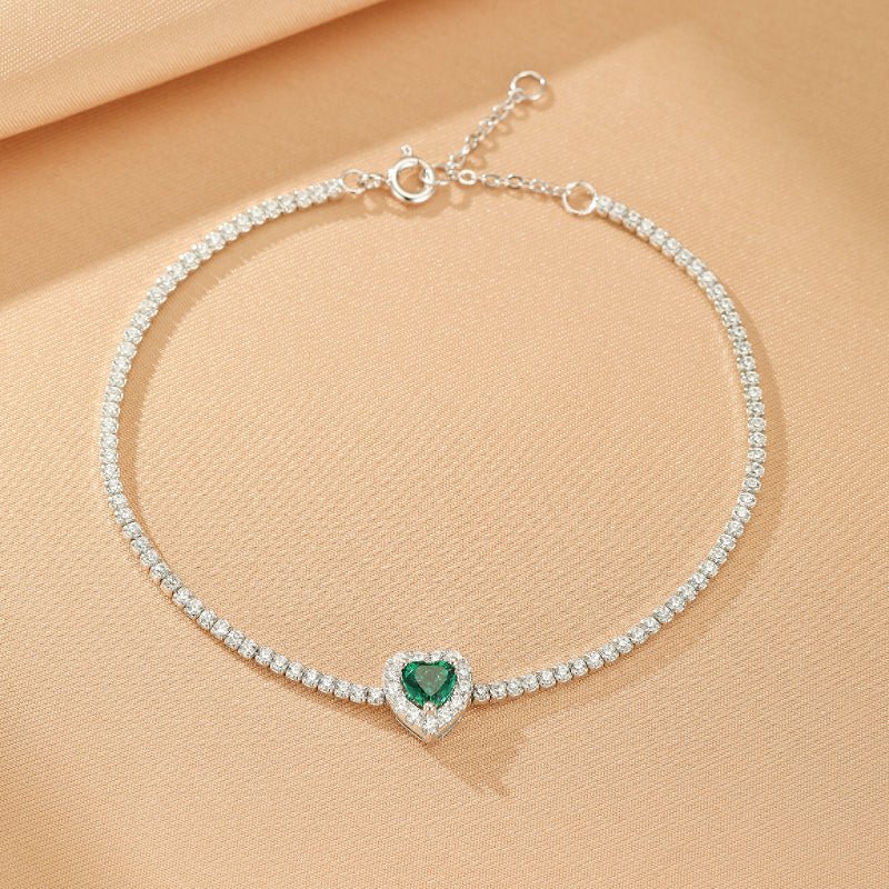 Bracelet Émeraude Argent 925 – Bijou Pierre Naturelle - Biloria