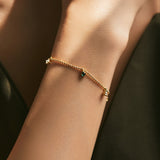 Bracelet Émeraude Zircon Argent 925 – Bijou Spirituel - Biloria