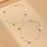 Bracelet Émeraude Zircon Argent 925 – Bijou Spirituel - Biloria