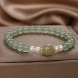 Bracelet en Jade Aventurine et Perles - Bijou Harmonie - Biloria