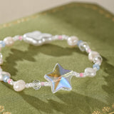 Bracelet Enfant Perles et Étoiles - Bijou Fille Coloré - Biloria