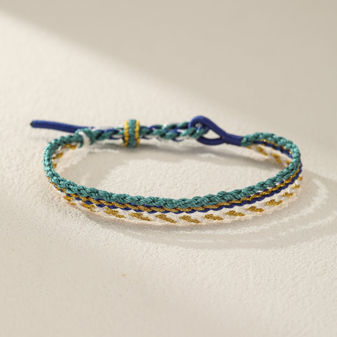 Bracelet Enfant Tressé Arc-en-Ciel Chanceux - Bijou Multicolore - Biloria