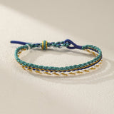 Bracelet Enfant Tressé Arc-en-Ciel Chanceux - Bijou Multicolore - Biloria