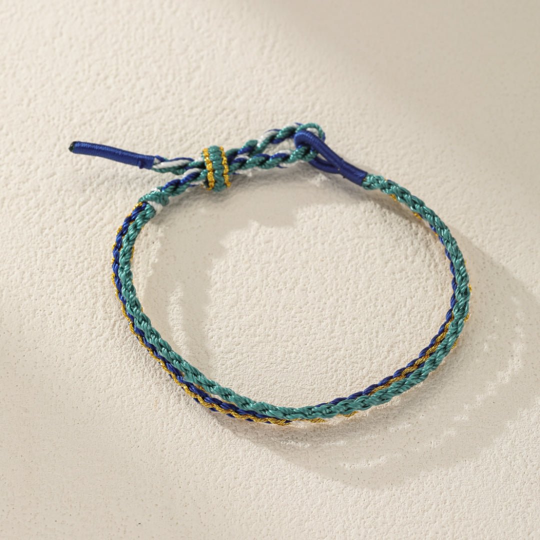 Bracelet Enfant Tressé Arc-en-Ciel Chanceux - Bijou Multicolore - Biloria