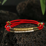 Bracelet Fil Rouge Six Mantras – Argent 999 pour Couple - Biloria