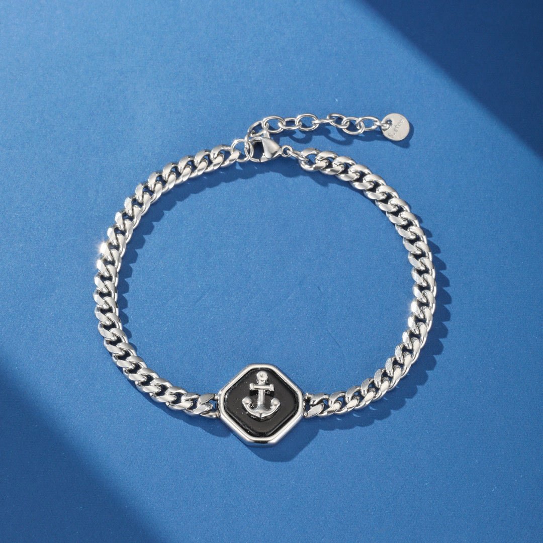 Bracelet Homme Ancre Marine – Stabilité et Force - Biloria