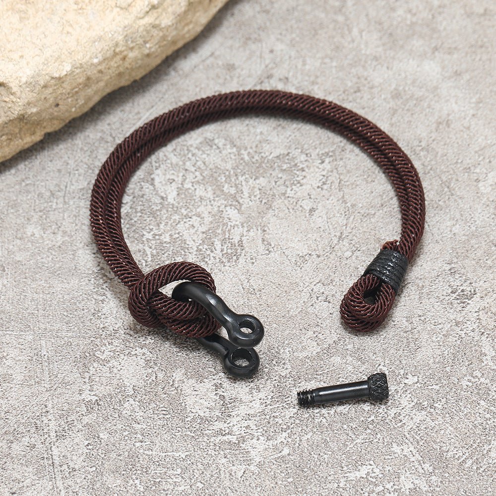 Bracelet Homme Cordon Milan - Courage Coloré - Biloria