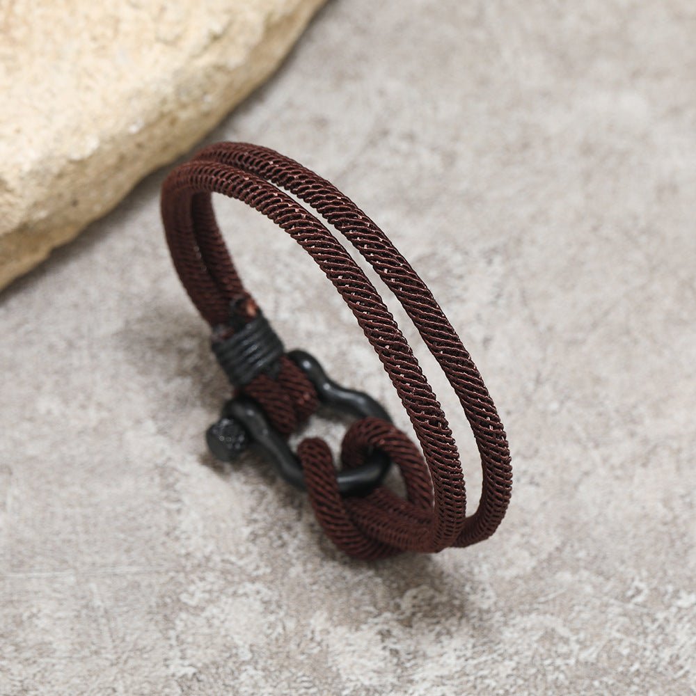 Bracelet Homme Cordon Milan - Courage Coloré - Biloria