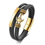 Bracelet Homme Cuir Ancre Marine – Bijou Marin Cadeau - Biloria