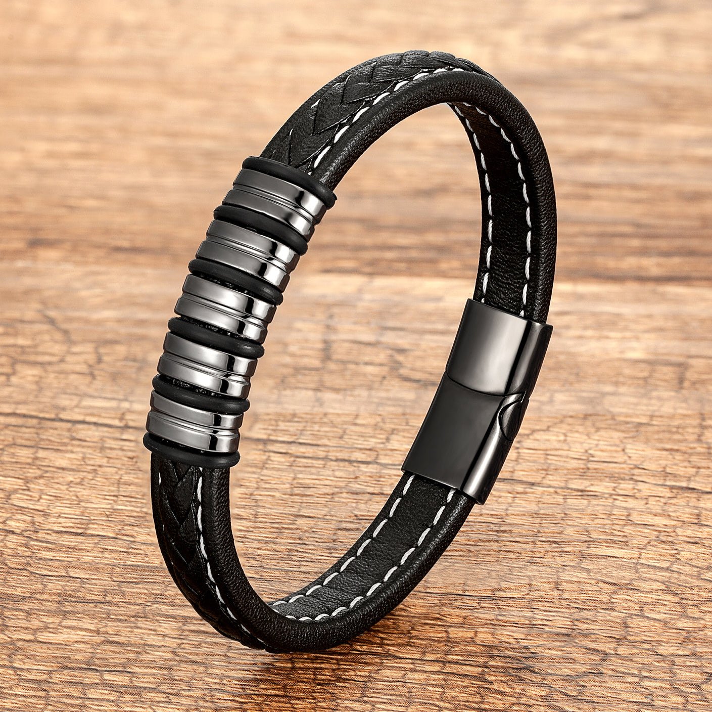 Bracelet Homme Cuir Essentiel Minimaliste – Artisanat Fait Main - Biloria