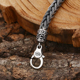 Bracelet Homme Guerrier Nordique Argent et Zircon - Biloria