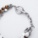 Bracelet Homme Perle et Œil de Tigre – Cadeau Naturel - Biloria