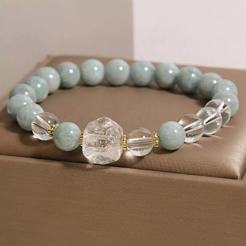 Bracelet Jade et Cristal de Roche – Cadeau Harmonie - Biloria