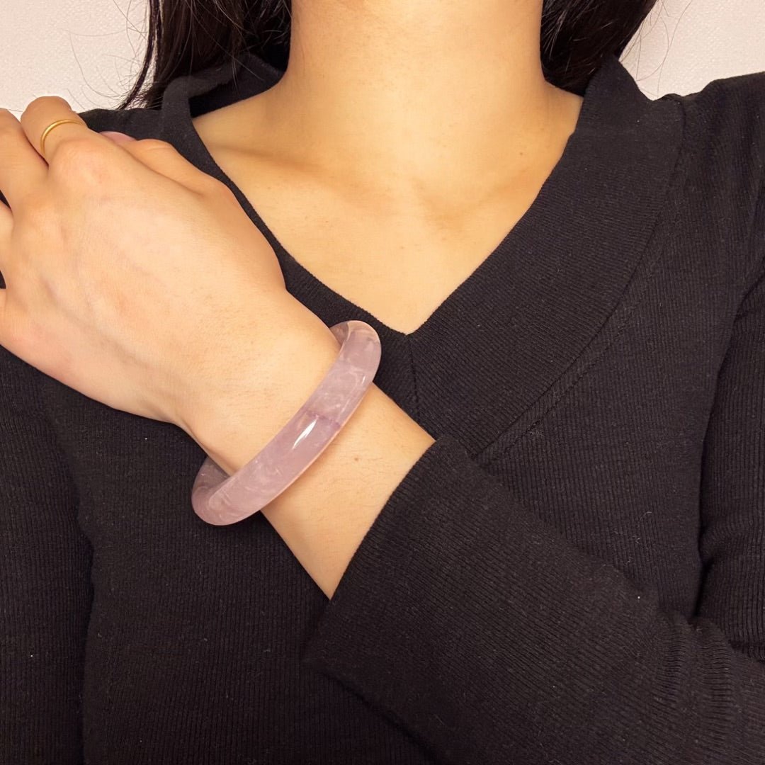 Bracelet Jonc Améthyste Naturelle pour Retrouver la Sérénité - Biloria