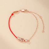 Bracelet Koï Rouge Porte-Bonheur en Argent 925 - Biloria