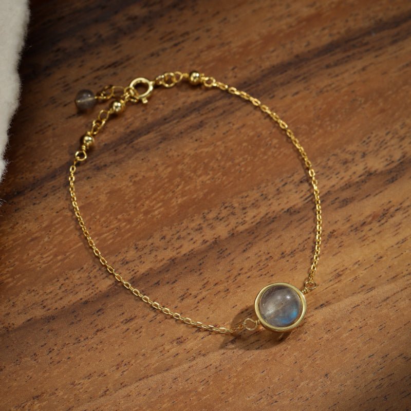 Bracelet Labradorite Argent Plaqué Or pour Bureau - Biloria