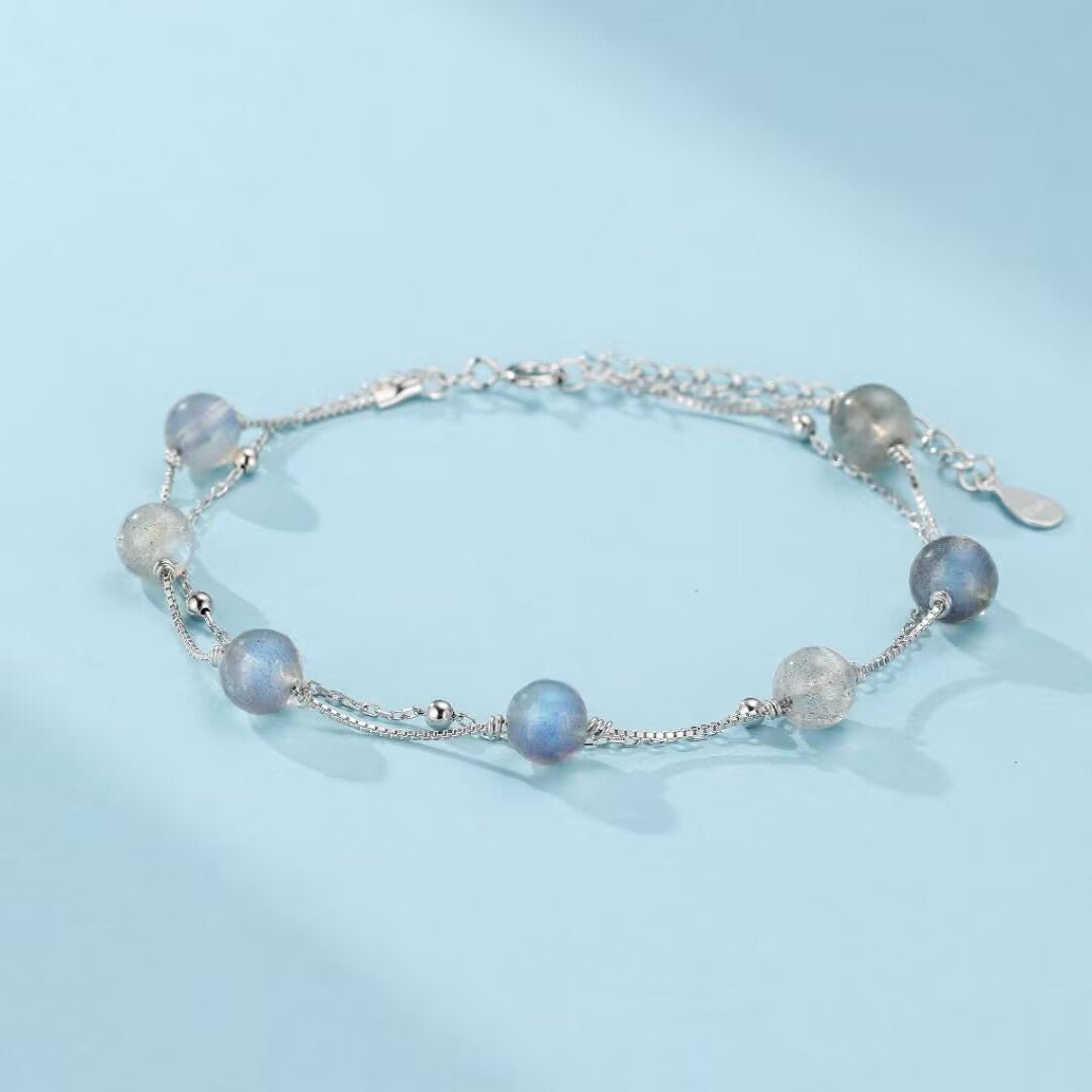 Bracelet Labradorite et Argent 925 – Bijou Fait Main Protection - Biloria