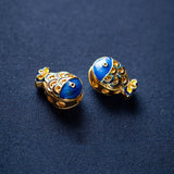 Bracelet Lapis Lazuli Aigue Marine Poisson de Bonheur 6mm - Biloria