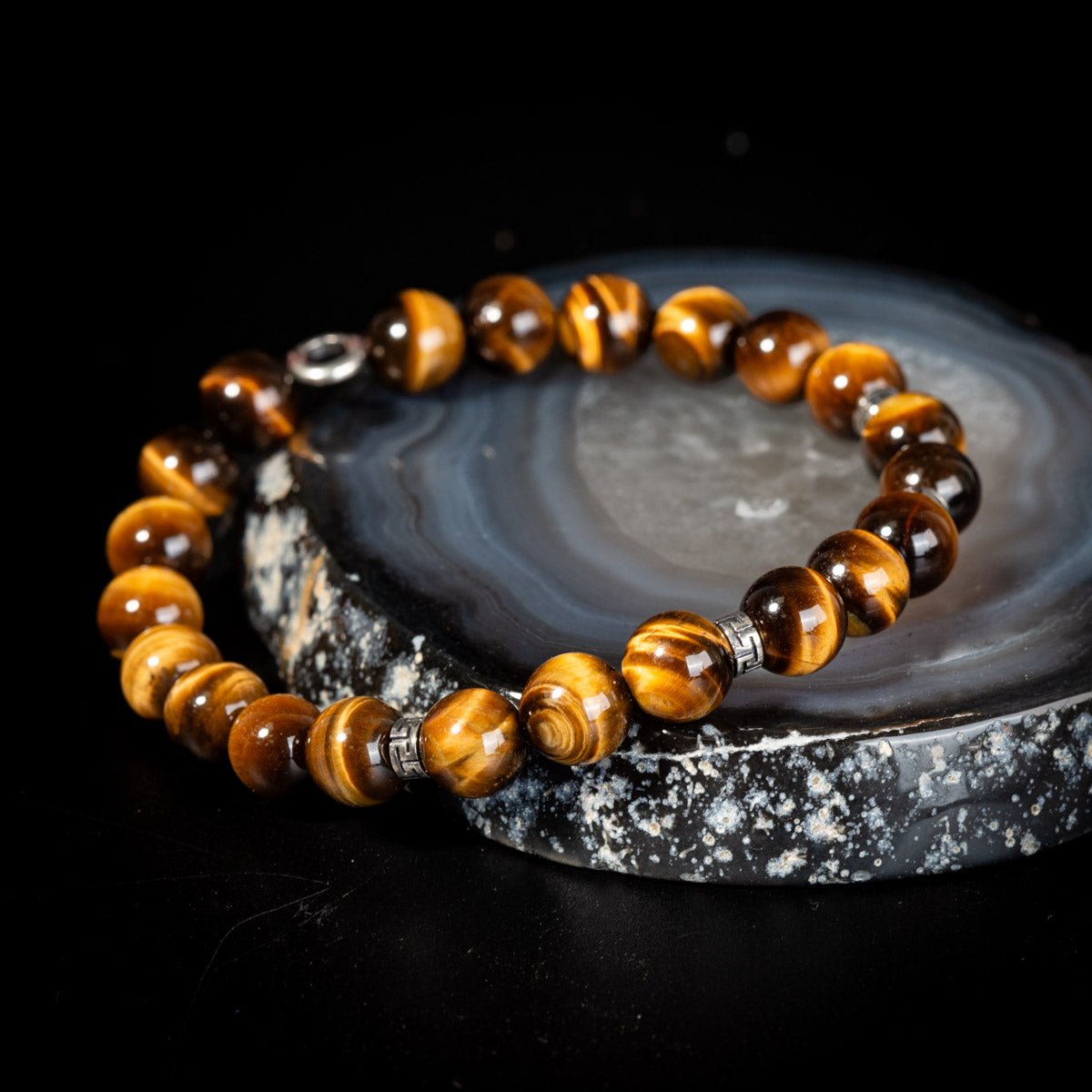 Bracelet Œil de Tigre Argent 925 Homme – Protection et Confiance - Biloria