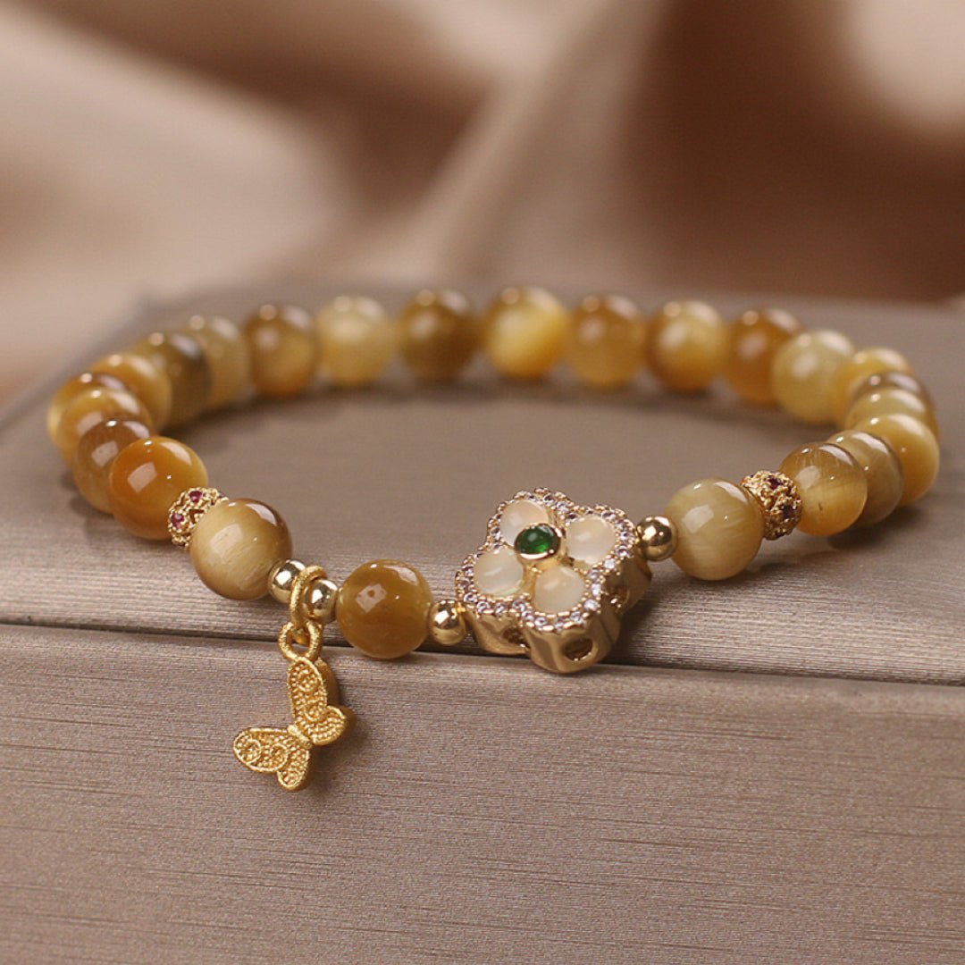 Bracelet Œil de Tigre Papillon Chance pour Décoration Intérieure - Biloria