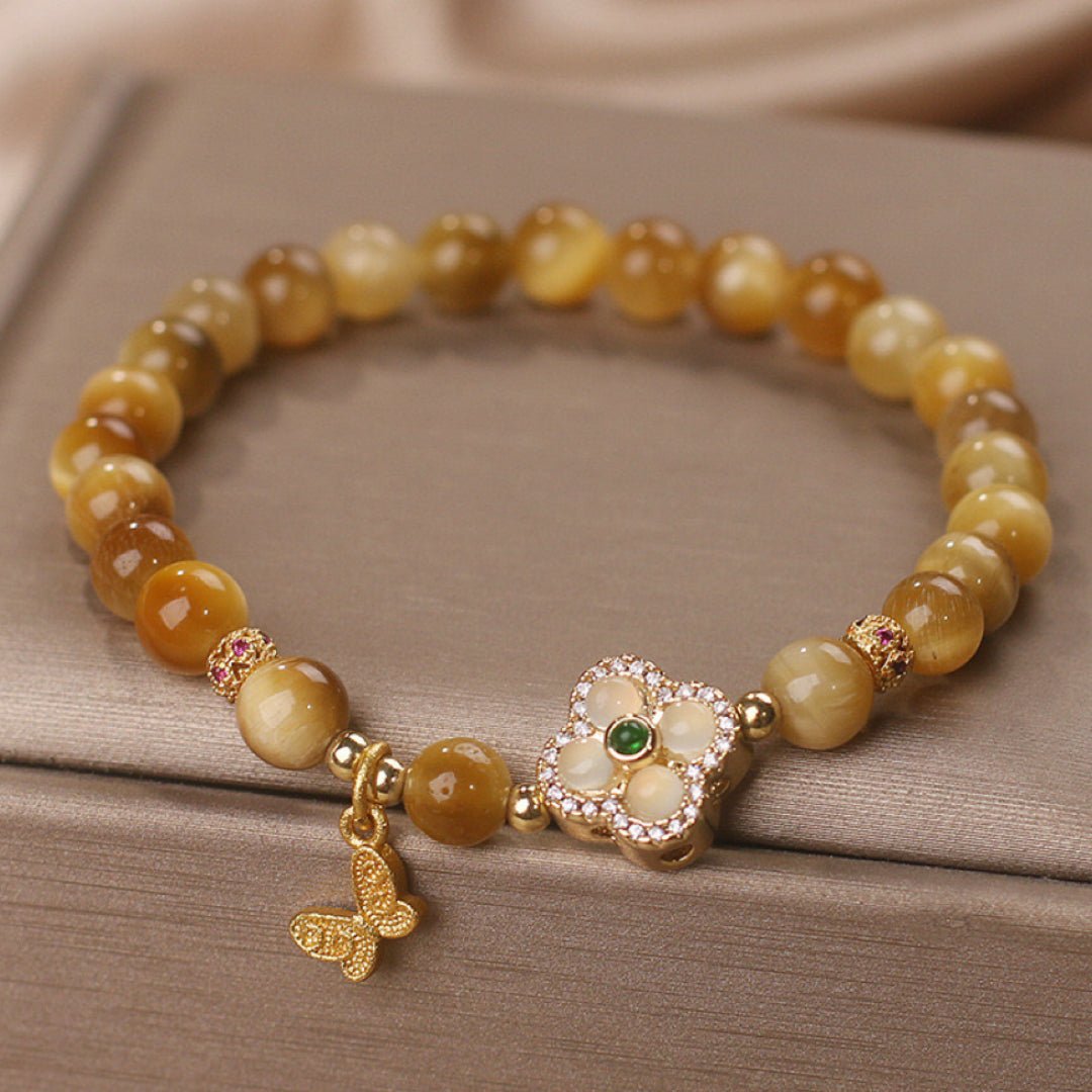 Bracelet Œil de Tigre Papillon Chance pour Décoration Intérieure - Biloria