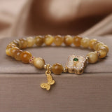 Bracelet Œil de Tigre Papillon Chance pour Décoration Intérieure - Biloria