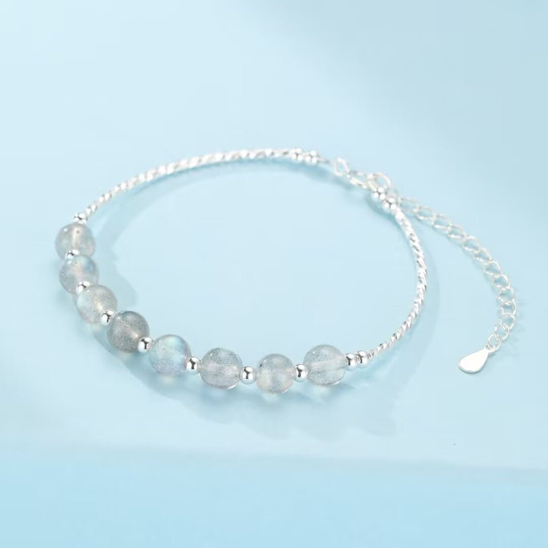 Bracelet Pierre de Lune Argent 925 – Cadeau Féminin Spirituel - Biloria
