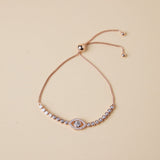 Bracelet Protecteur Mauvais Œil Argent Zircon - Biloria