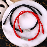 Bracelet Six Mantras Fil Rouge - Protection et Chance au Quotidien - Biloria