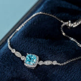 Bracelet Topaze Bleue Étoile Océans Argent 925 - Biloria