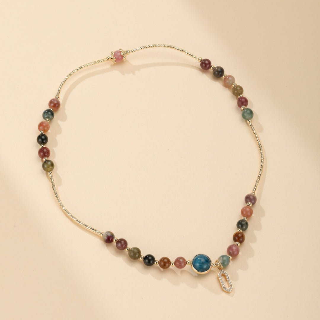 Bracelet Tourmaline Deux Tours Fait Main – Bijou Artisanal Protecteur - Biloria