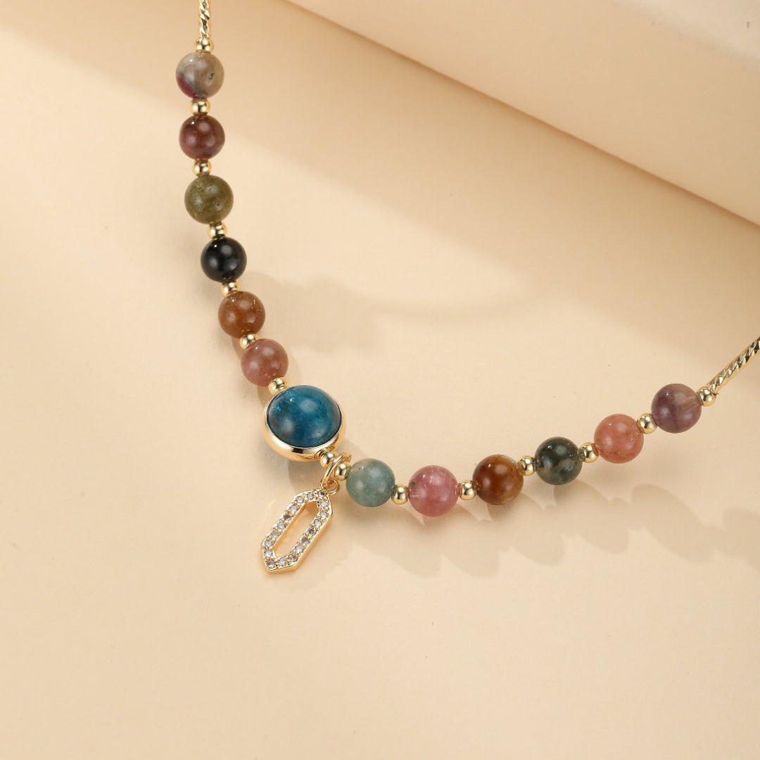Bracelet Tourmaline Deux Tours Fait Main – Bijou Artisanal Protecteur - Biloria