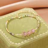 Bracelet Tourmaline et Quartz Fraise pour un Bien-être Émotionnel - Biloria