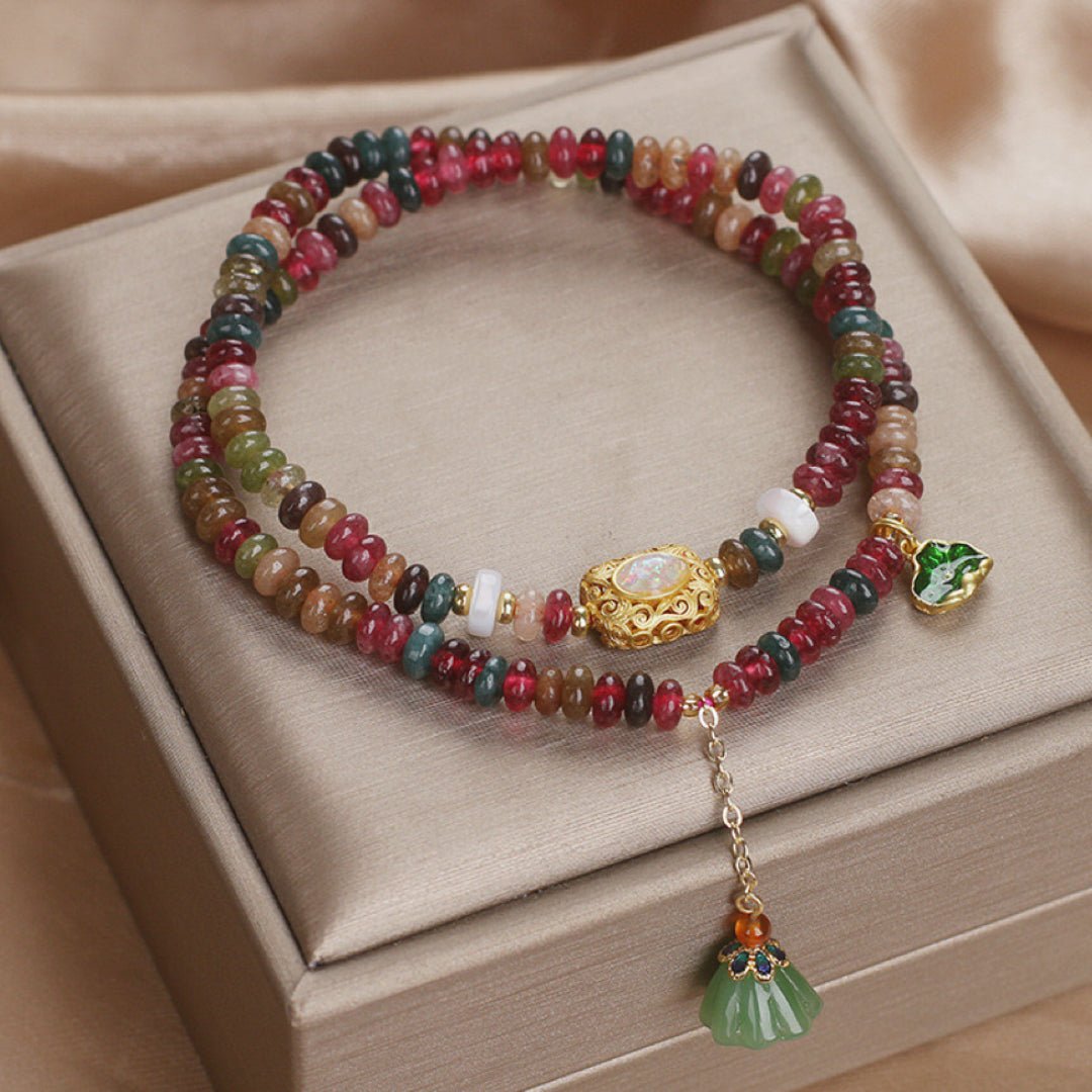 Bracelet Tourmaline Lotus – Protection et Harmonie pour le Bureau - Biloria
