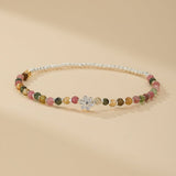 Bracelet Tourmaline Multicolore Argent 925 - Bijou Printanier - Biloria