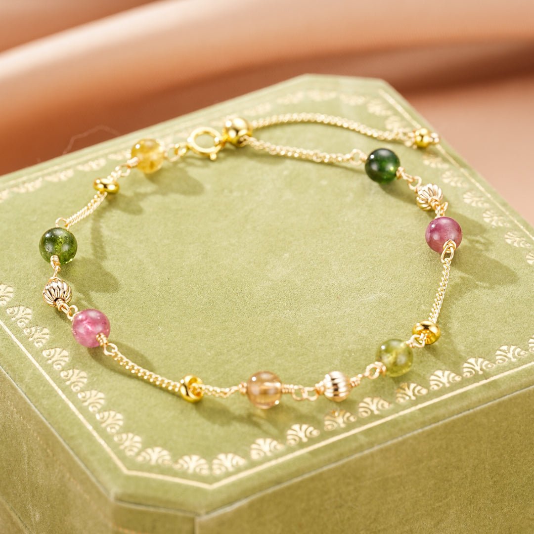 Bracelet Tourmaline Multicolore – Énergies et Renouveau - Biloria