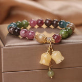 Bracelet Tourmaline Multicolore et Muguet de Mai - Biloria