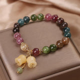 Bracelet Tourmaline Multicolore et Muguet de Mai - Biloria