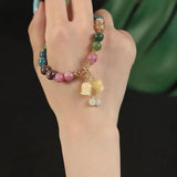 Bracelet Tourmaline Multicolore et Muguet de Mai - Biloria